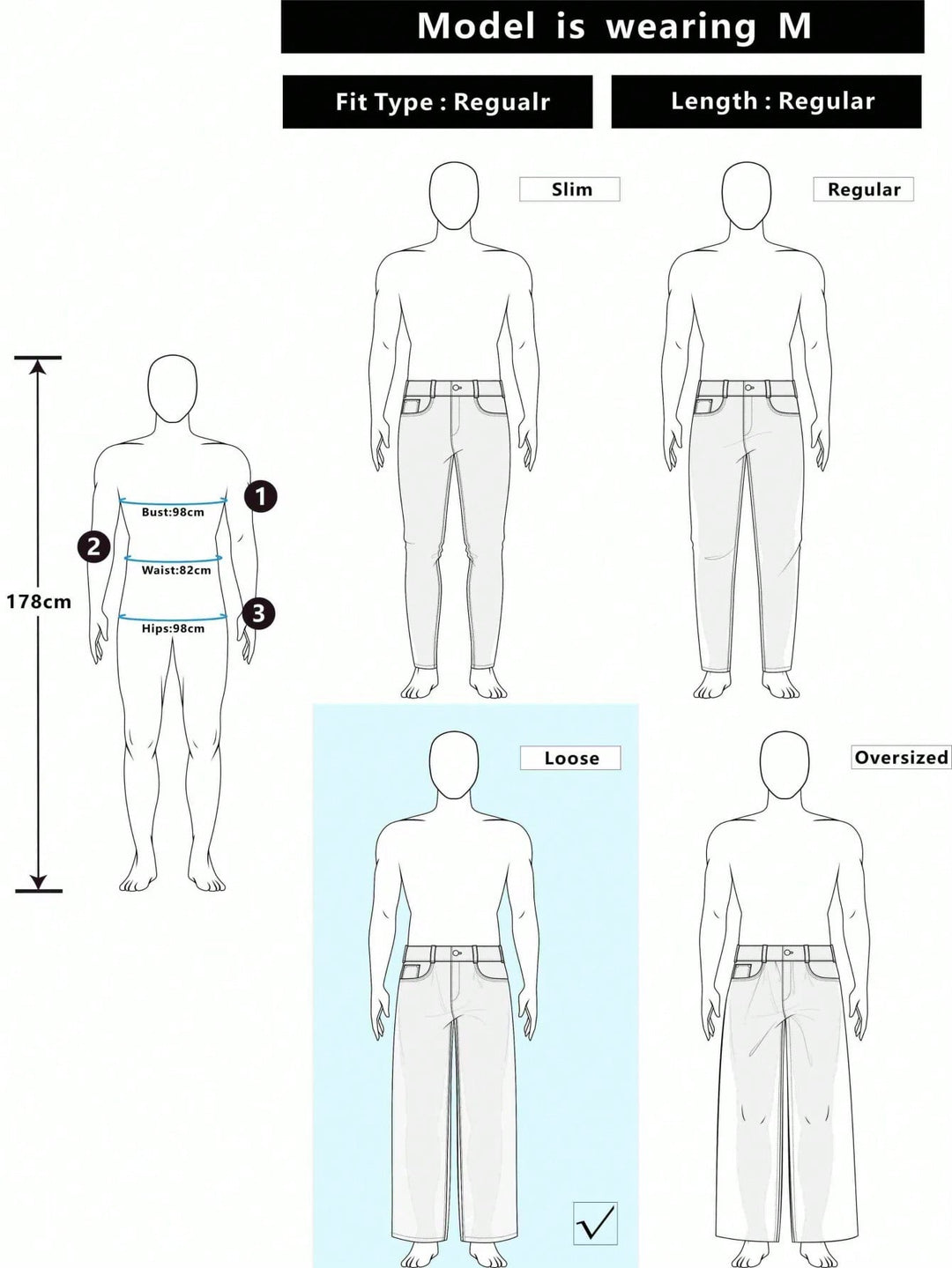 Jeans SHEIN, gri