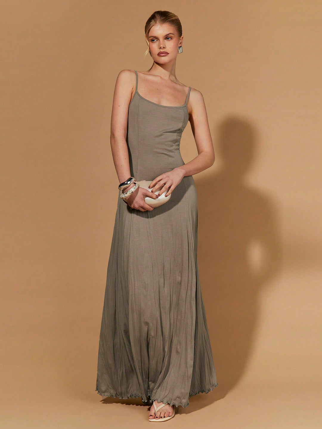 Rochie maxi SHEIN, kaki