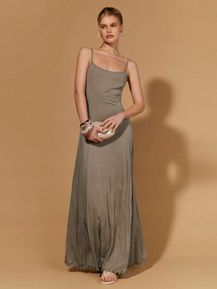 Rochie maxi SHEIN, kaki