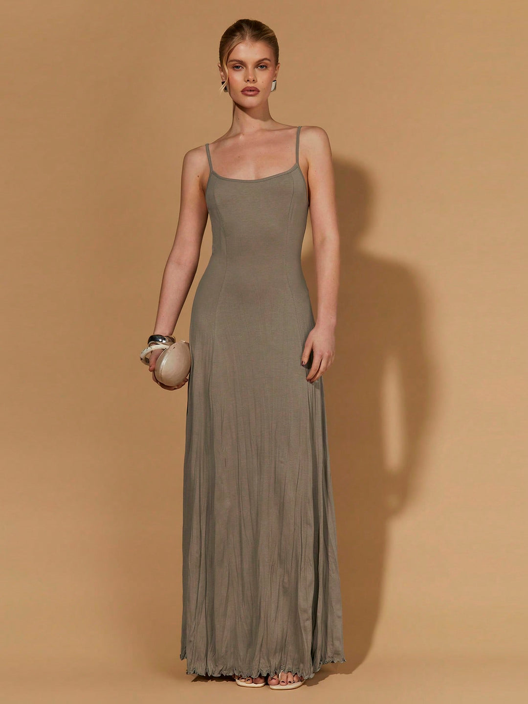 Rochie maxi SHEIN, kaki