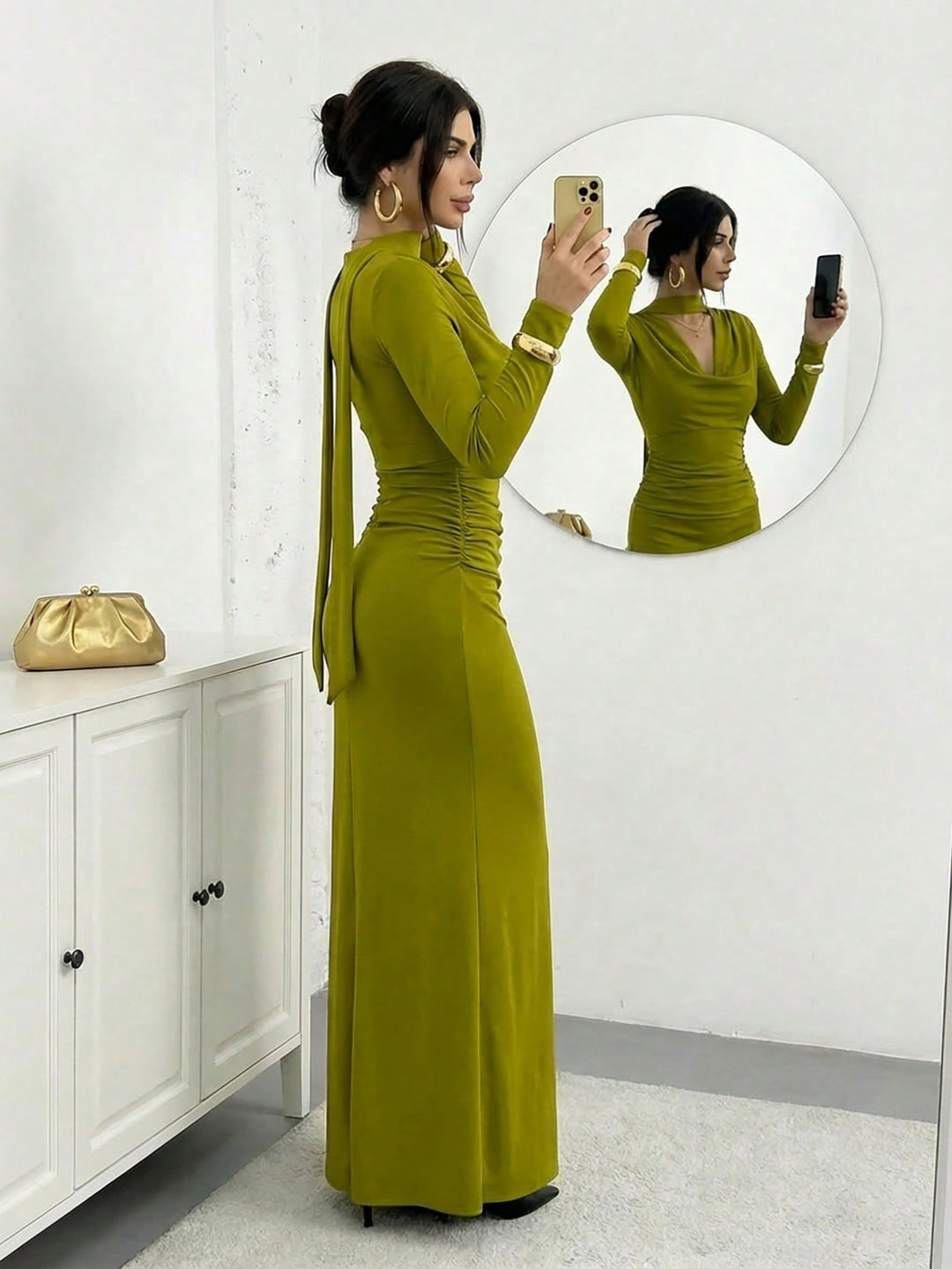 Rochie maxi SHEIN, verde