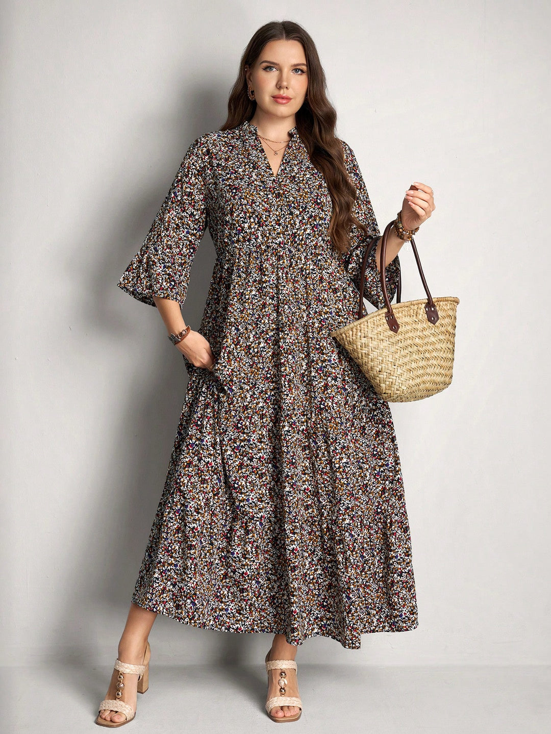 Rochie maxi SHEIN, mix culori