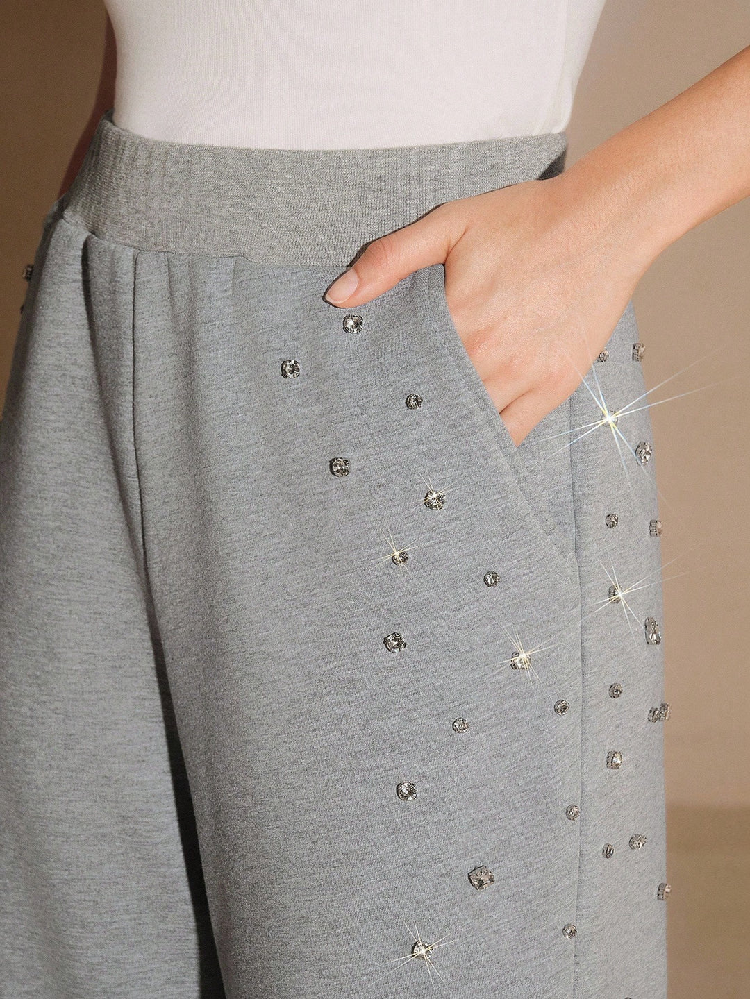 Pantaloni de trening SHEIN, gri