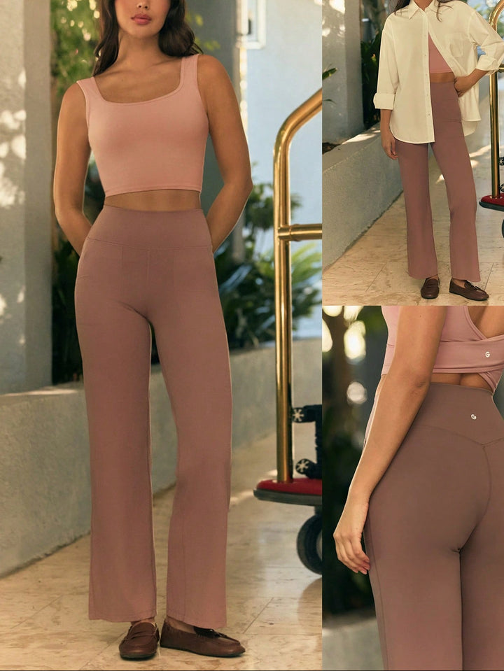 Pantaloni SHEIN, maro