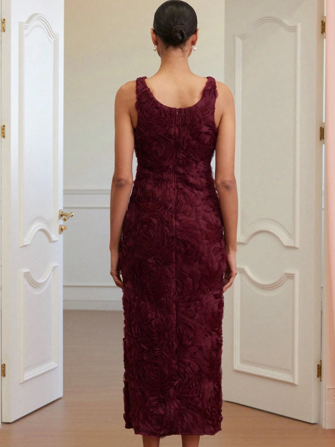 Rochie midi SHEIN, vișiniu