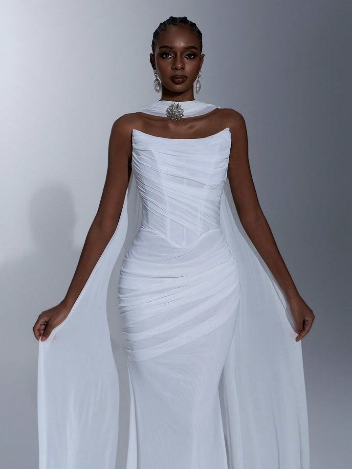 Rochie de ocazie SHEIN, alb