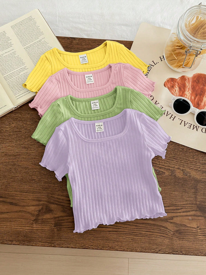 Tricou cu volane SHEIN
