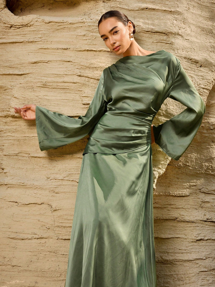 Rochie maxi SHEIN, verde