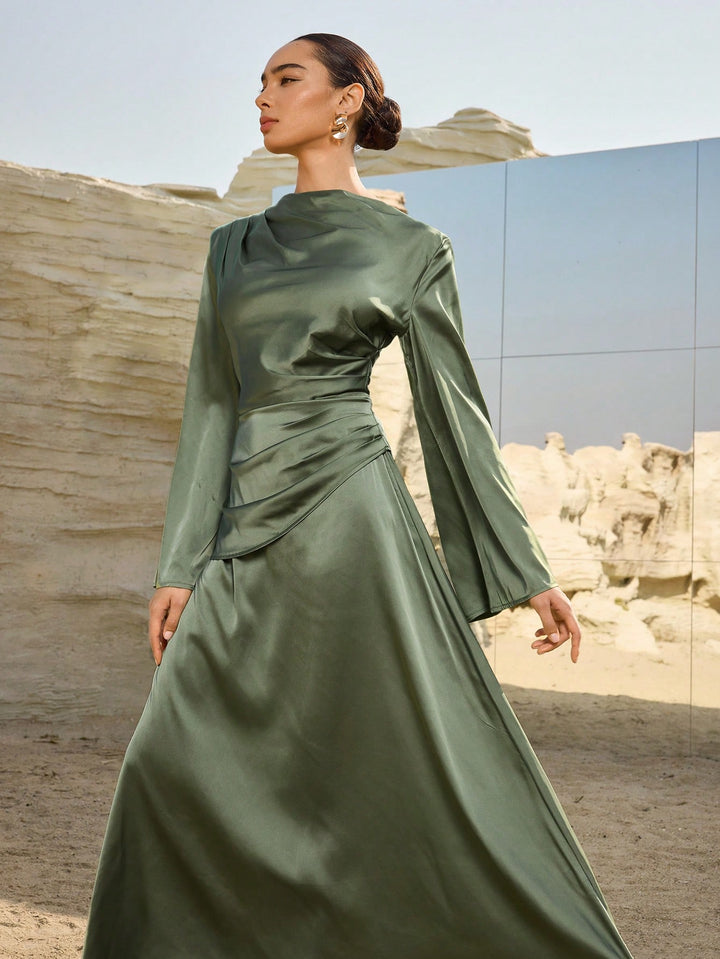 Rochie maxi SHEIN, verde