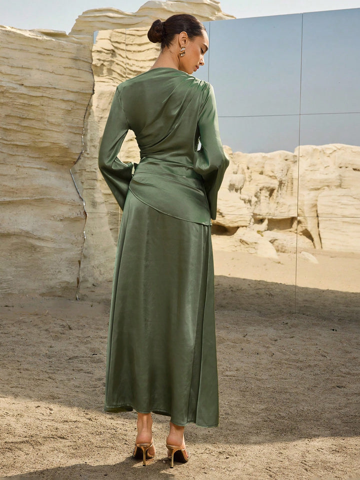 Rochie maxi SHEIN, verde