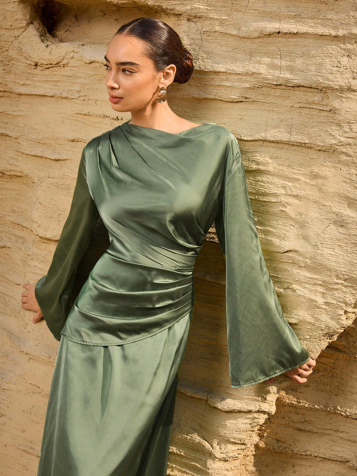 Rochie maxi SHEIN, verde