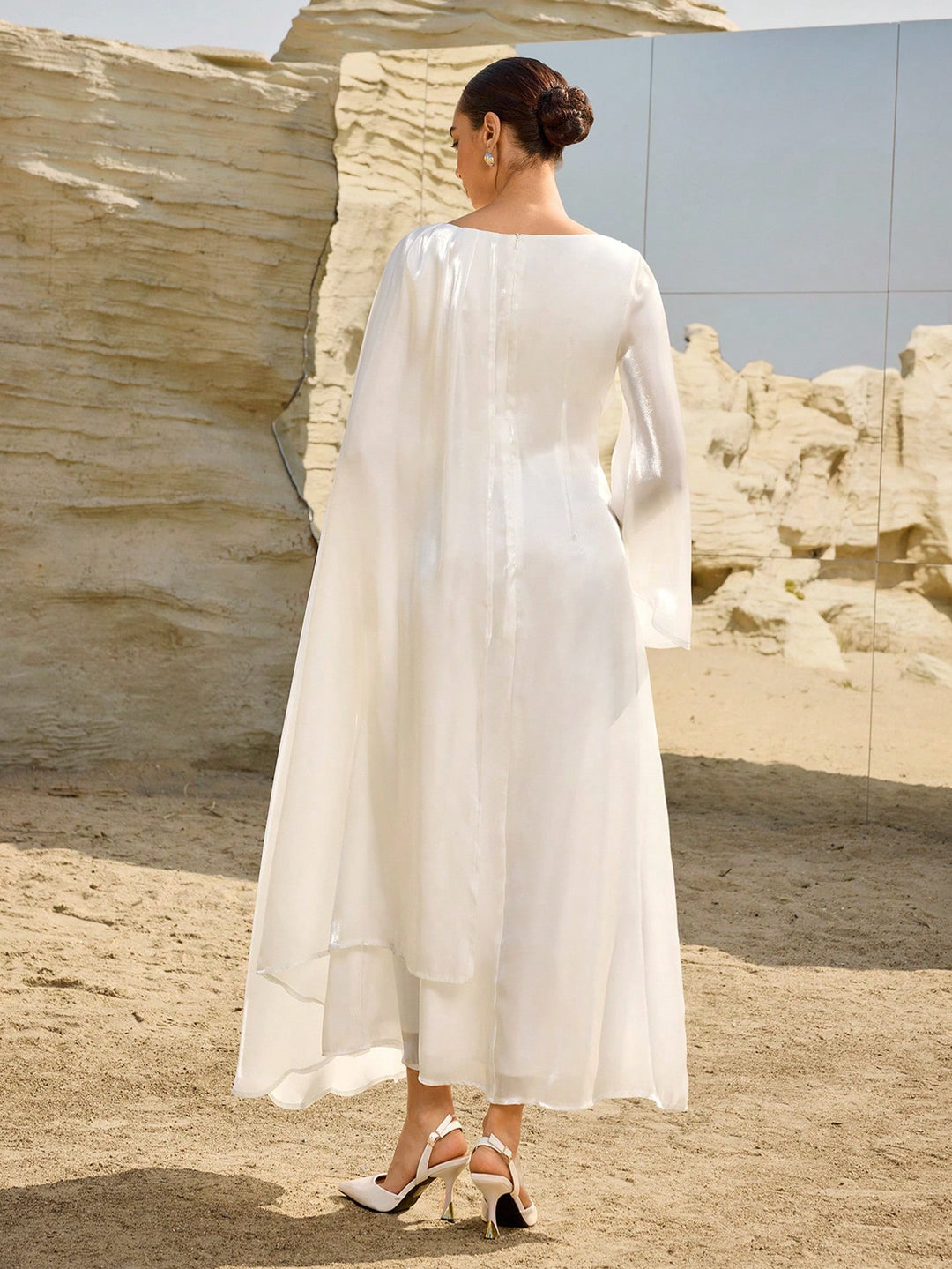 Rochie maxi SHEIN, bej