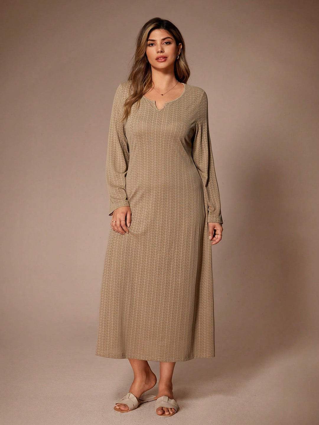 Rochie midi SHEIN, maro
