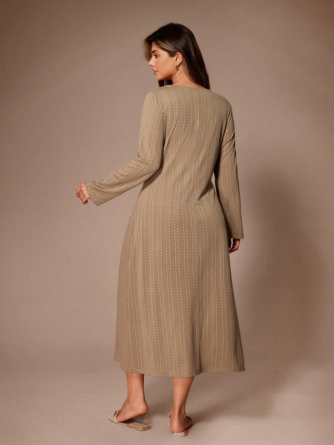 Rochie midi SHEIN, maro