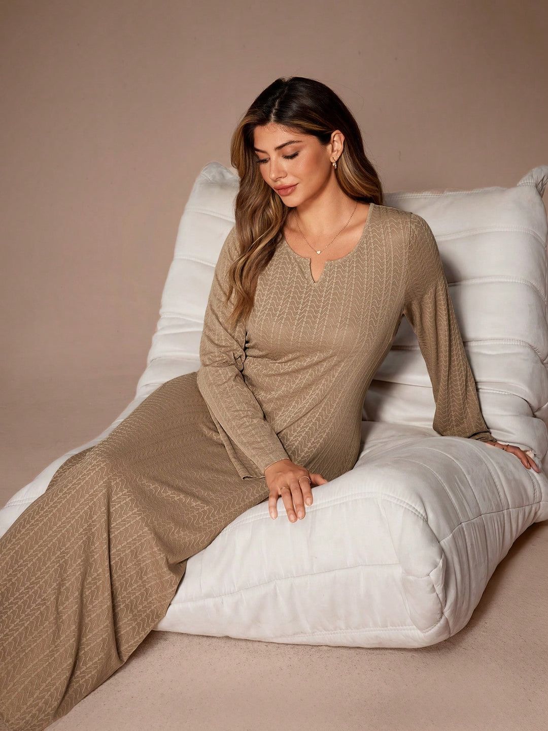 Rochie midi SHEIN, maro