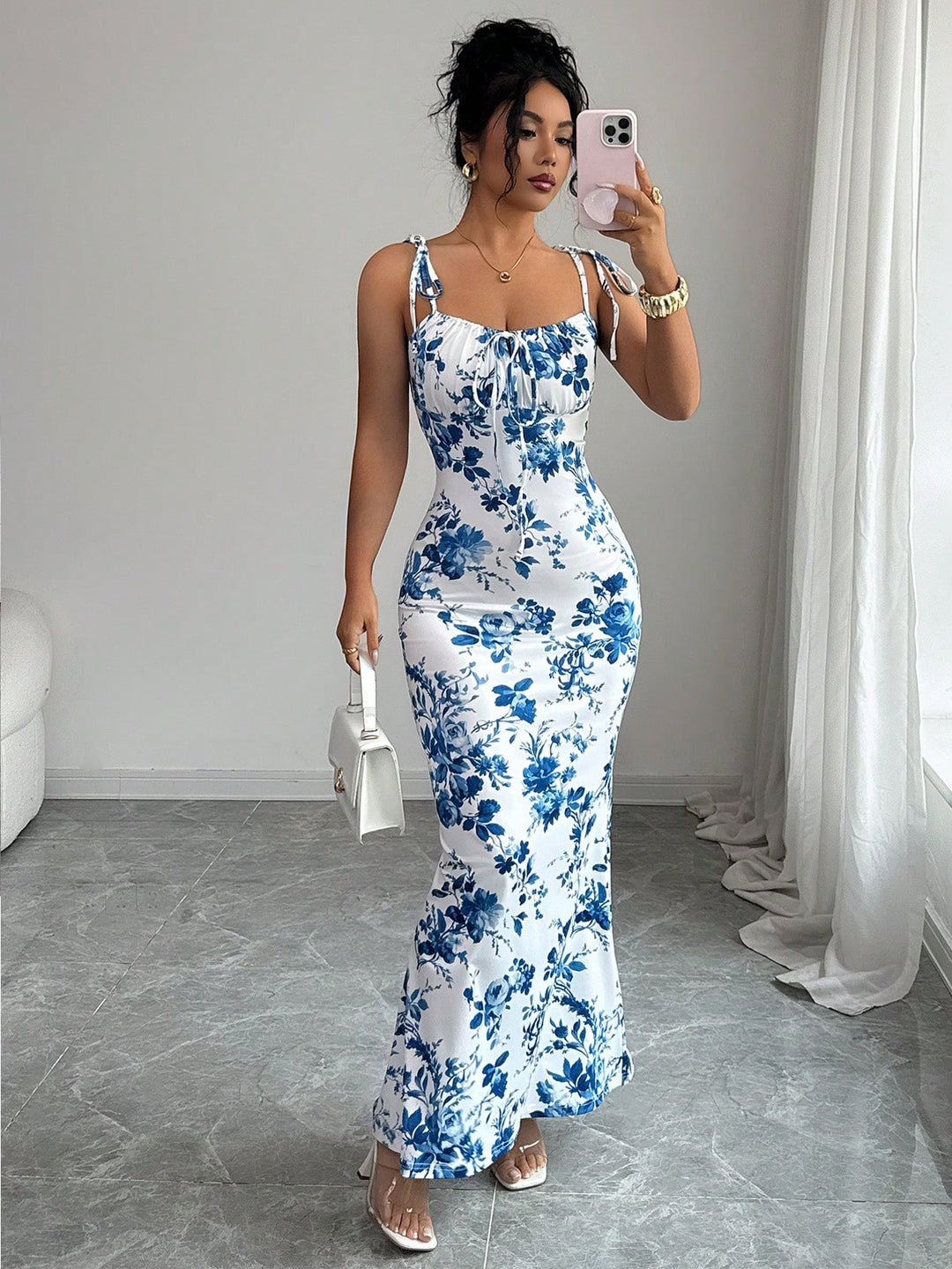 Rochie maxi SHEIN, albastru