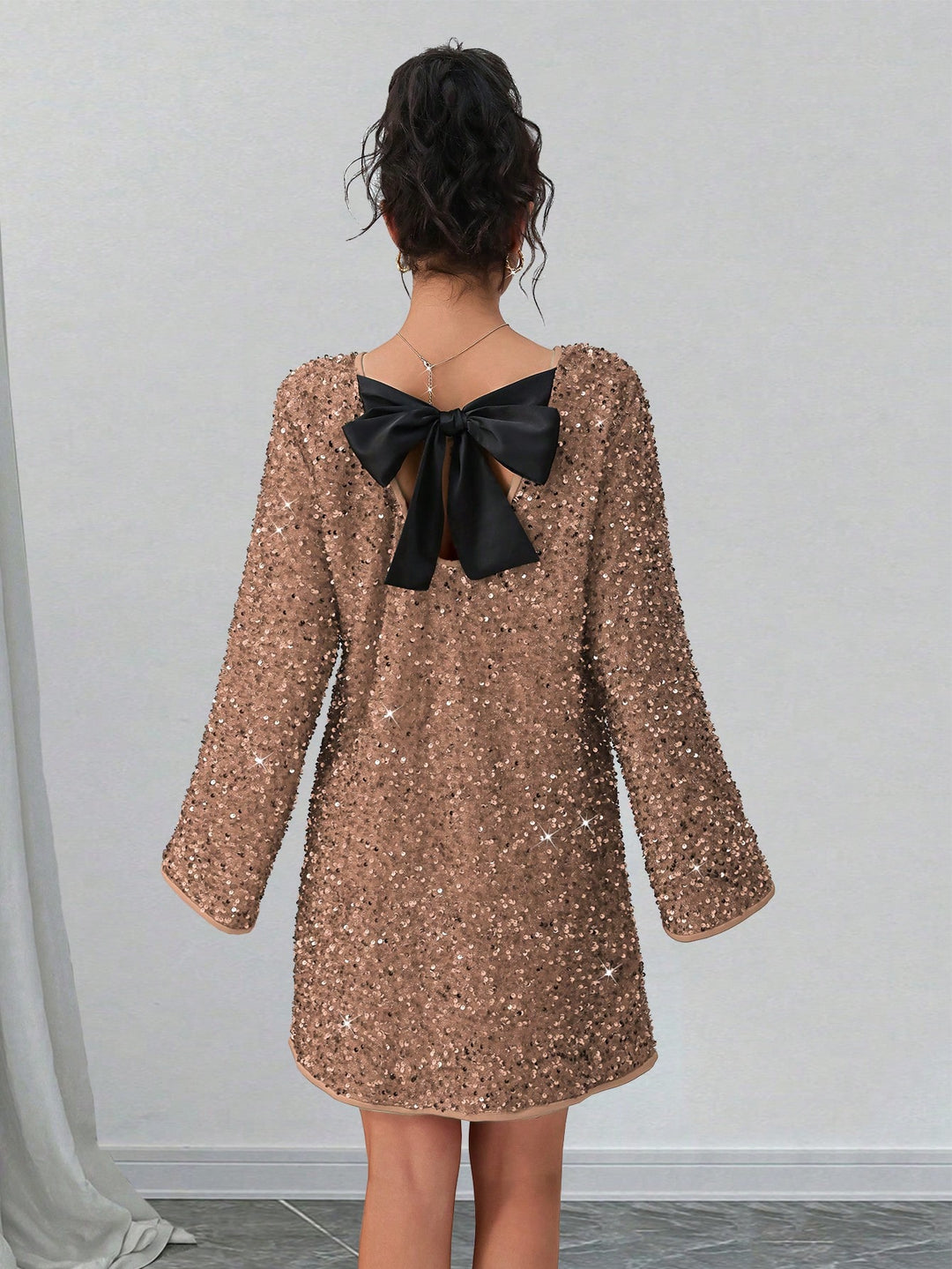 Rochie mini SHEIN, kaki