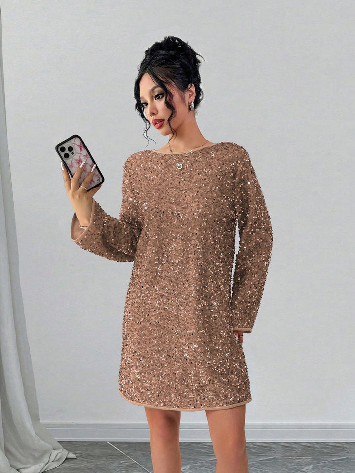Rochie mini SHEIN, kaki