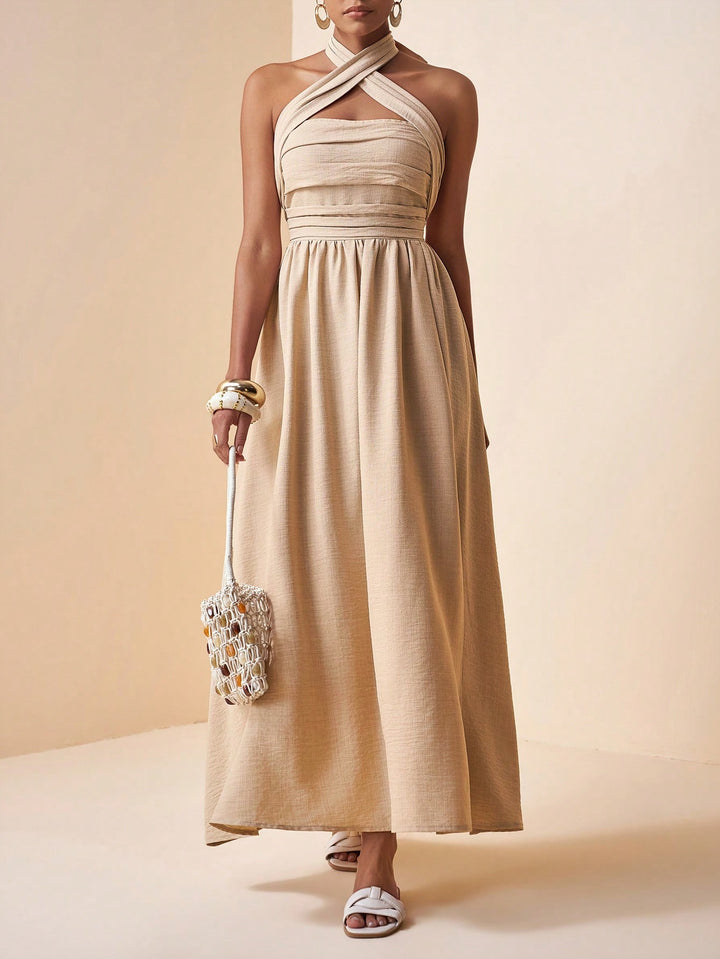 Rochie maxi SHEIN, kaki