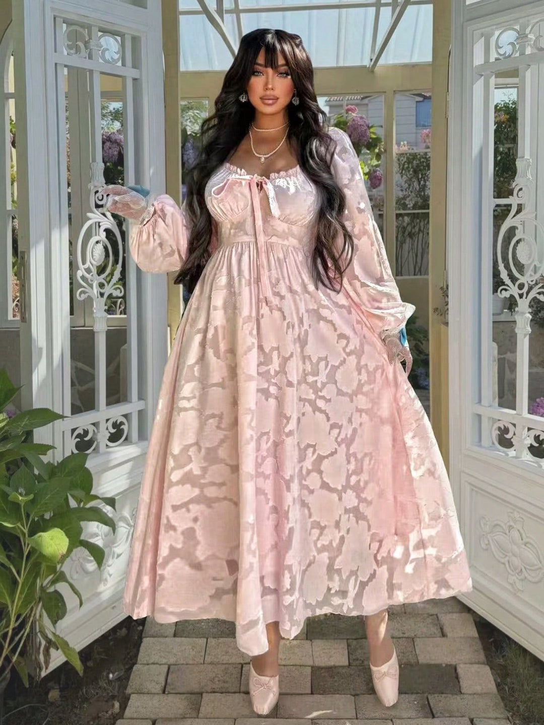 Rochie maxi SHEIN, roz