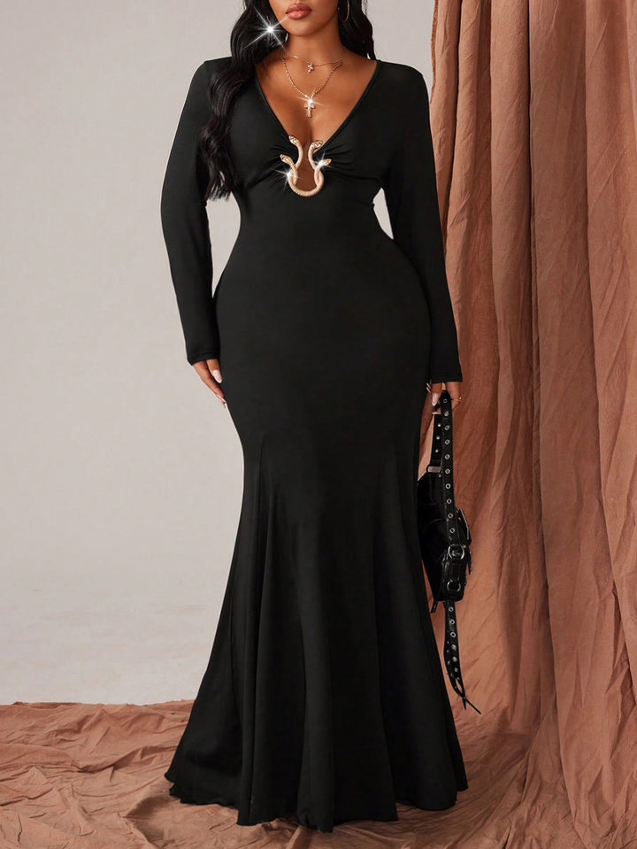 Rochie maxi SHEIN, negru