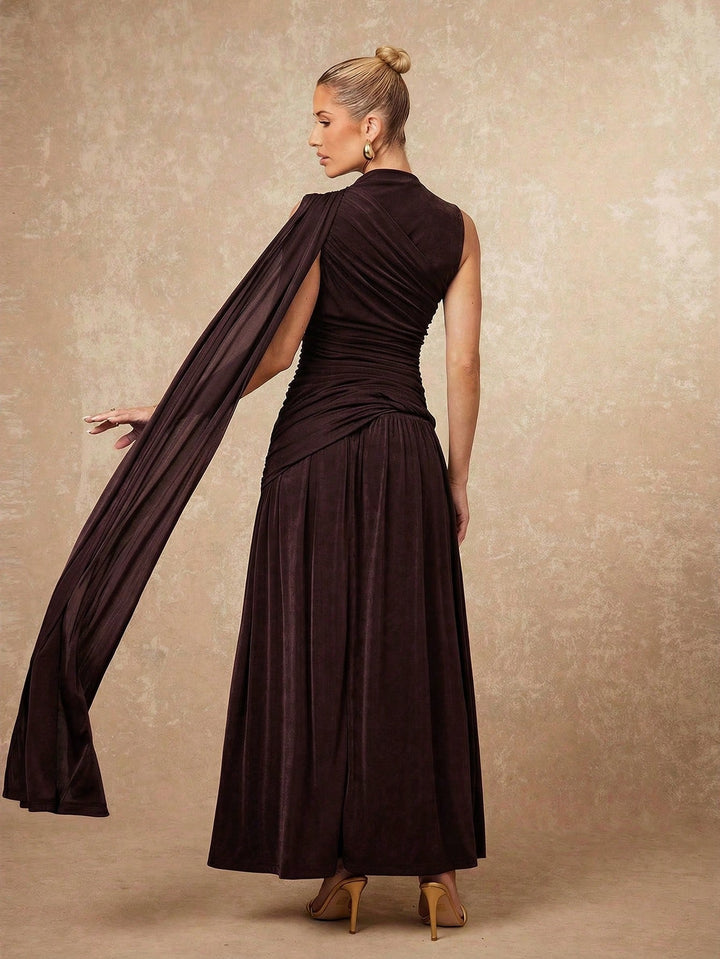 Rochie maxi SHEIN, maro