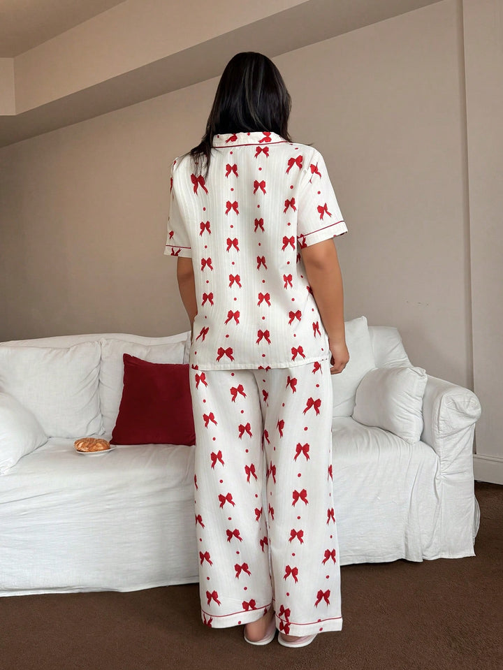 Set pijamale SHEIN, roșu