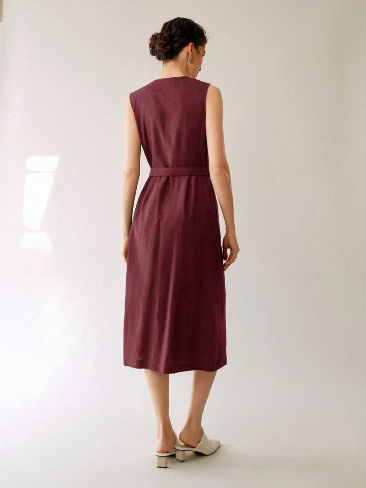 Rochie midi SHEIN, vișiniu