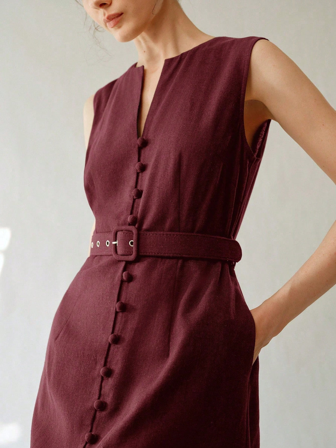 Rochie midi SHEIN, vișiniu
