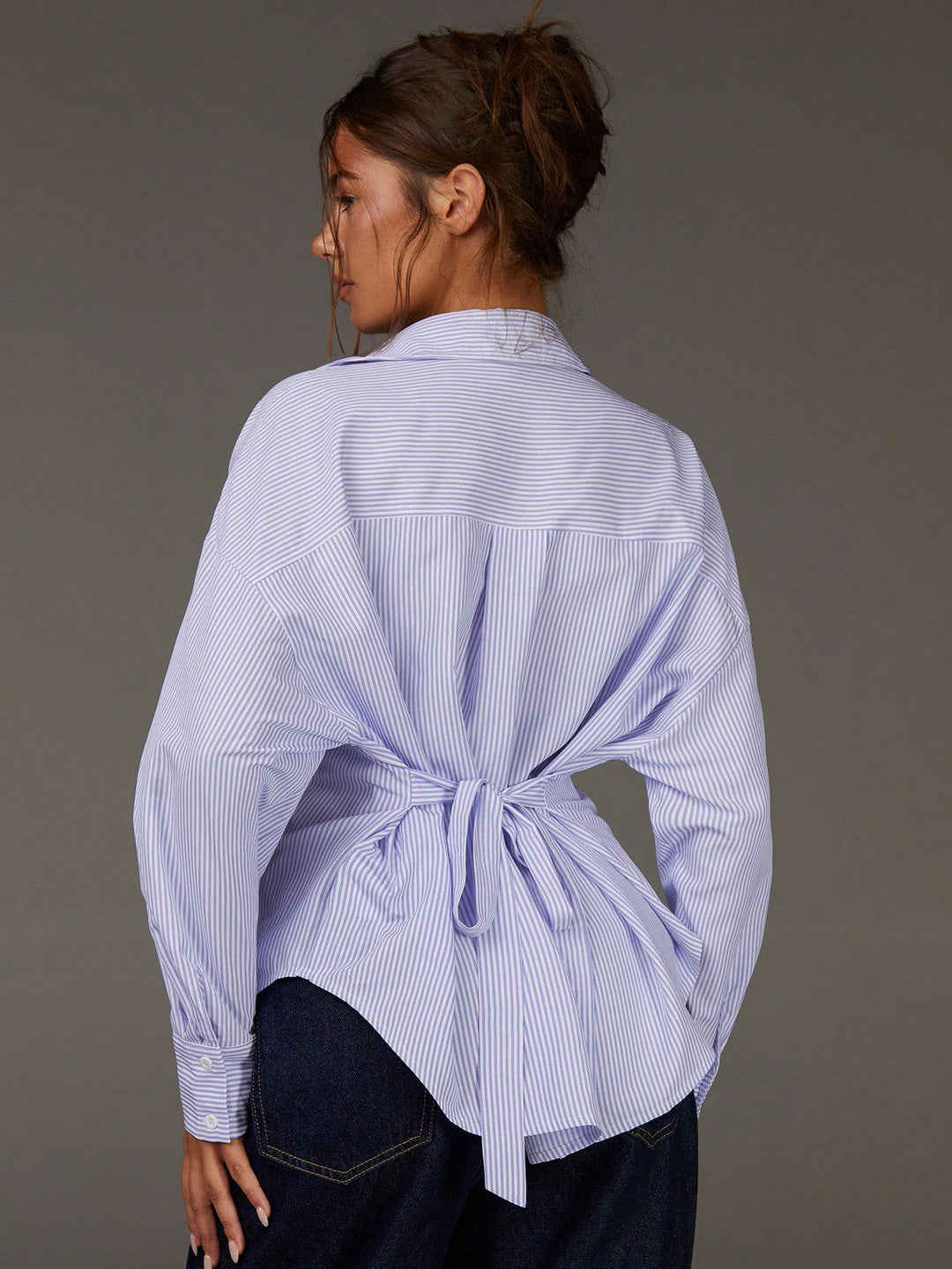 Tricou tip cămașă SHEIN, mov