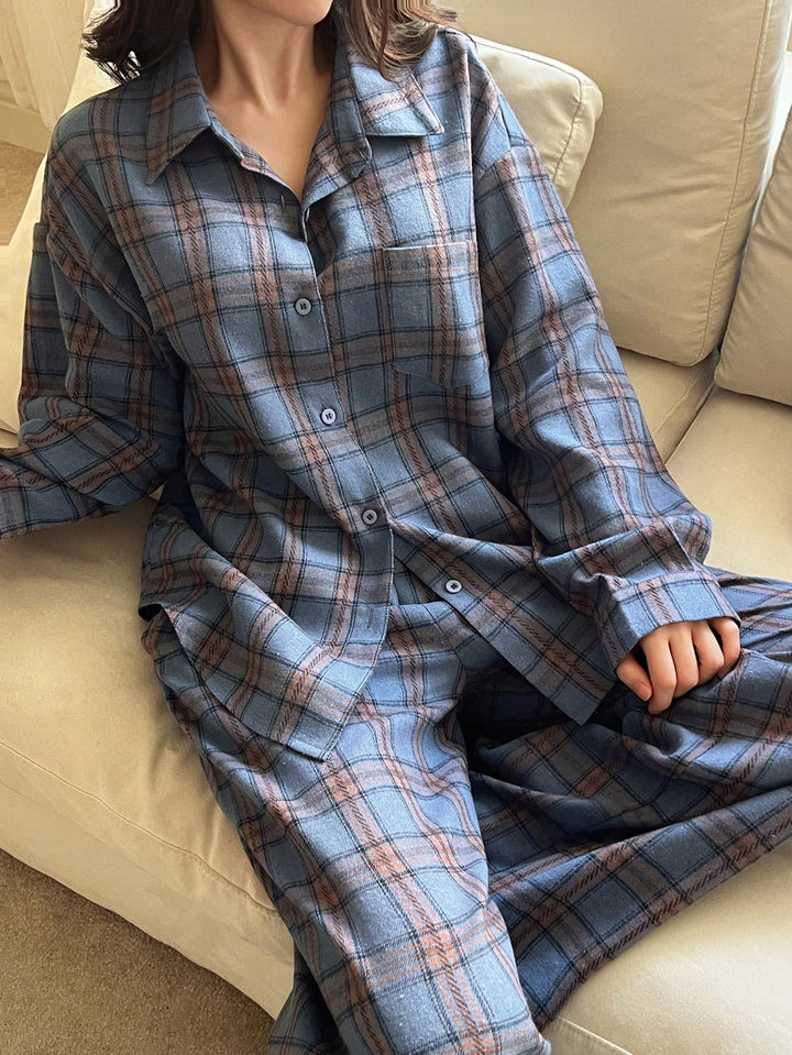 Pijama SHEIN, albastru