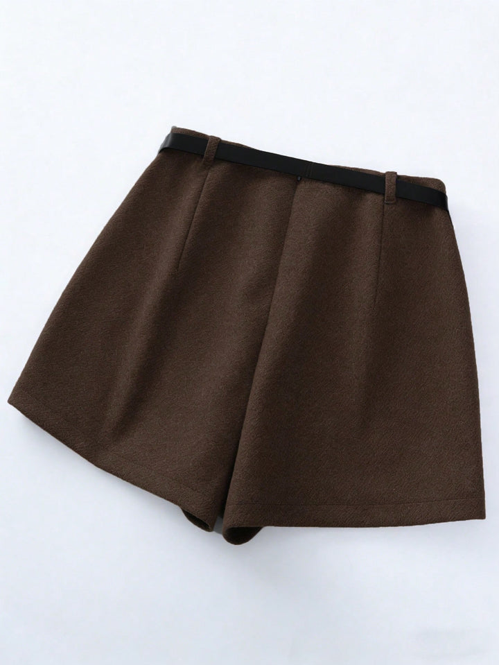 Pantaloni scurți SHEIN, maro