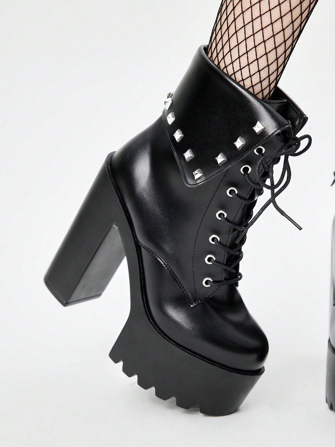 Botine cu toc SHEIN, negru