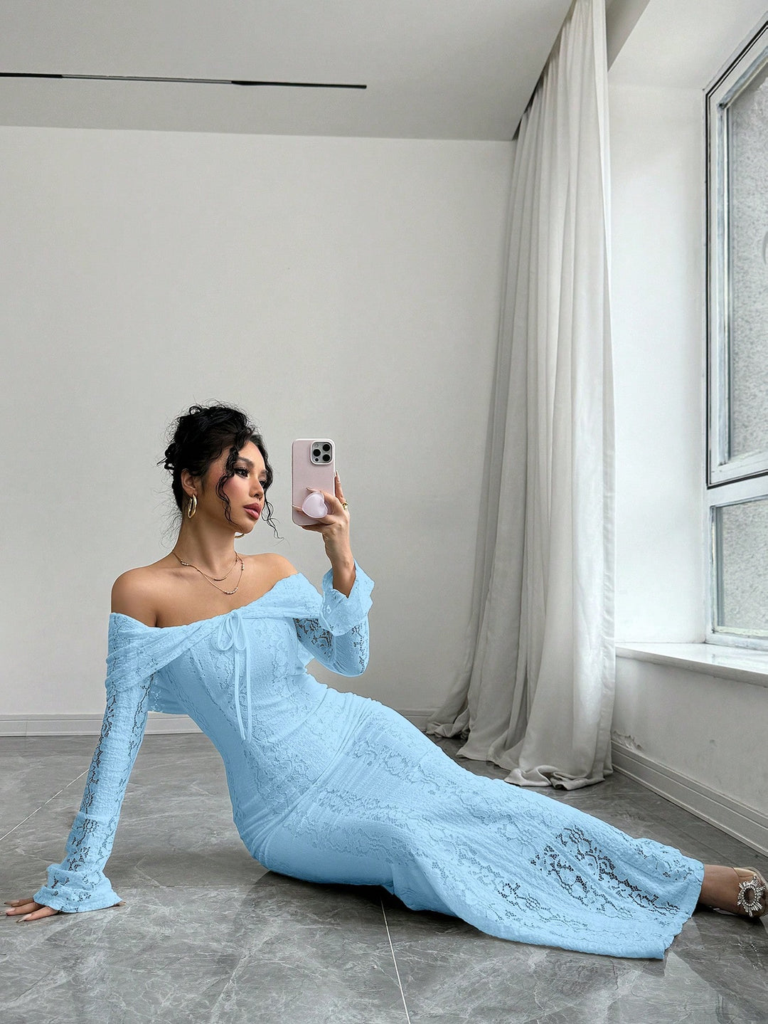 Rochie maxi SHEIN, albastru