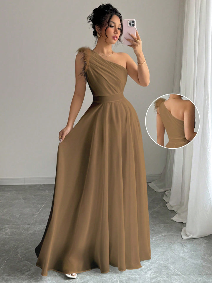 SHEIN maxi ruha, barna