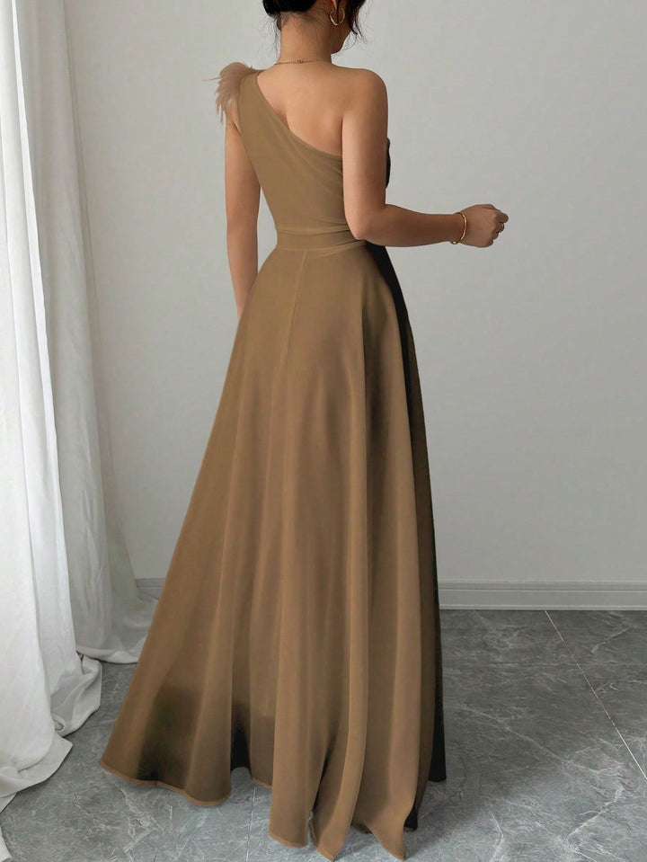 SHEIN maxi ruha, barna