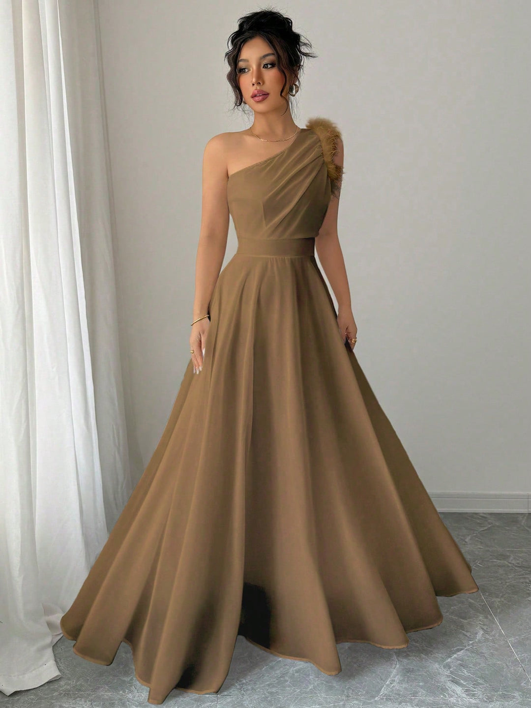 SHEIN maxi ruha, barna