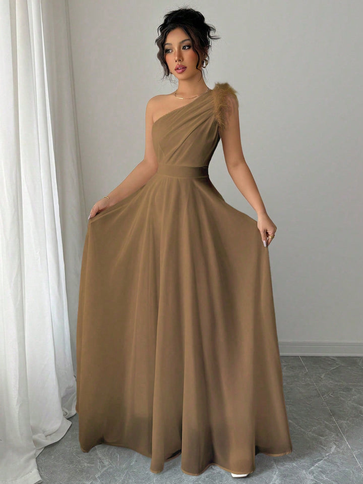 SHEIN maxi ruha, barna