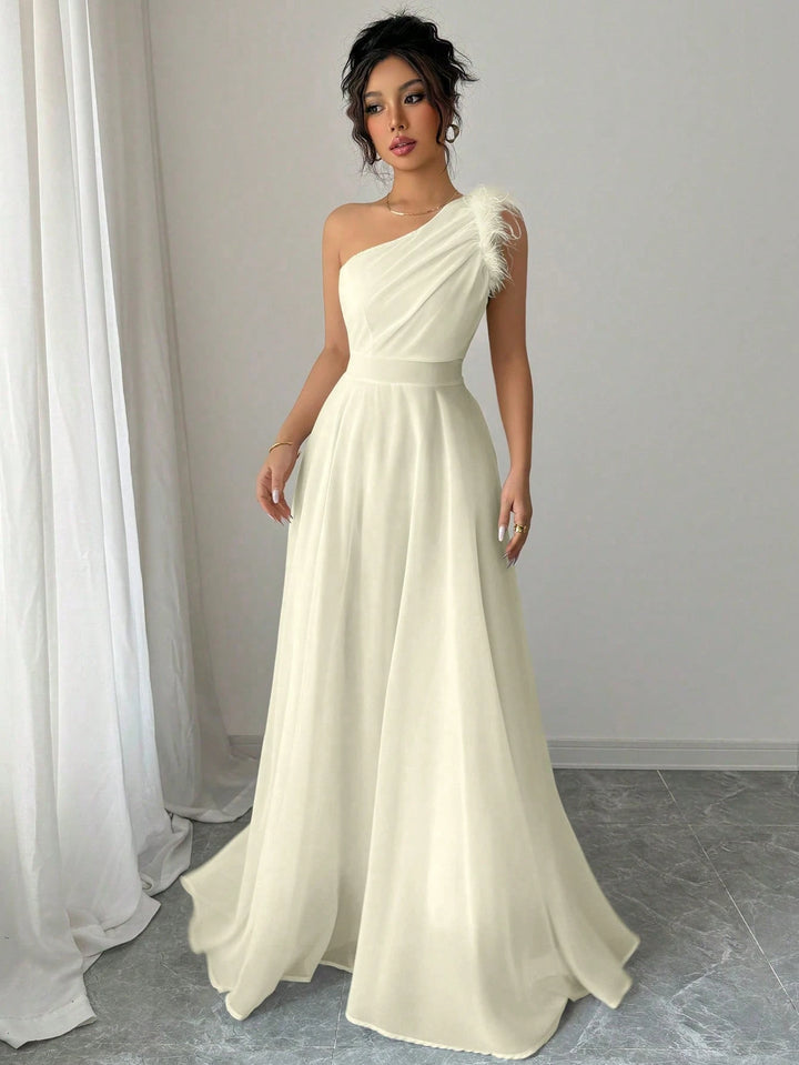 Rochie maxi SHEIN, crem