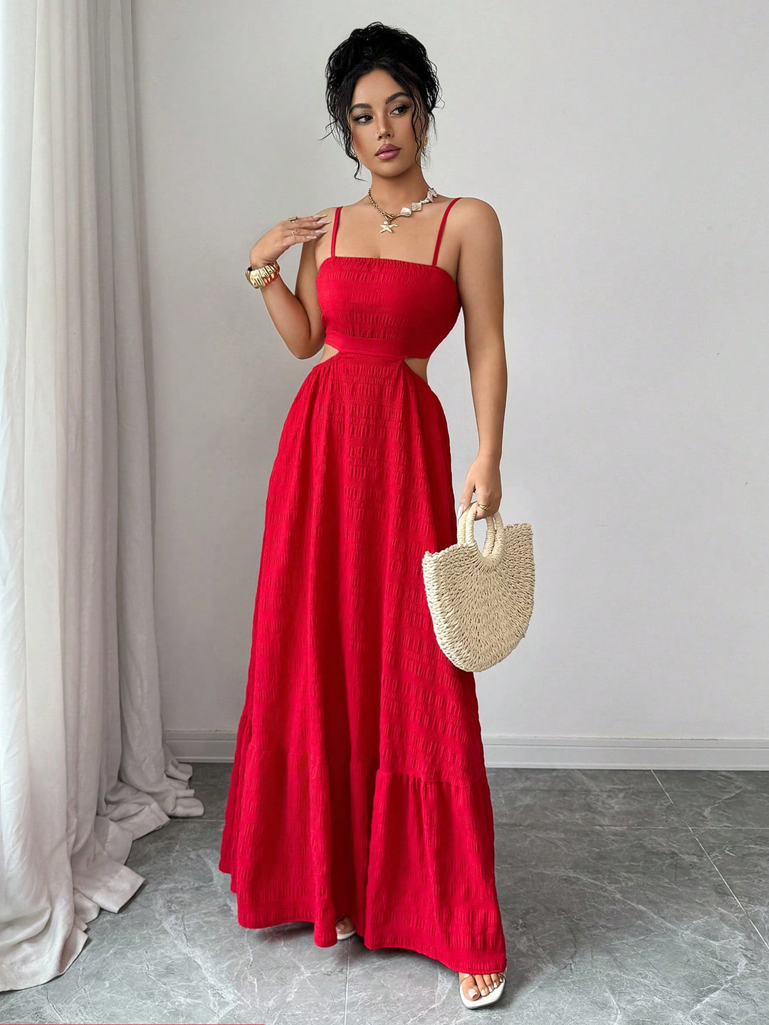 Rochie maxi SHEIN, roșu