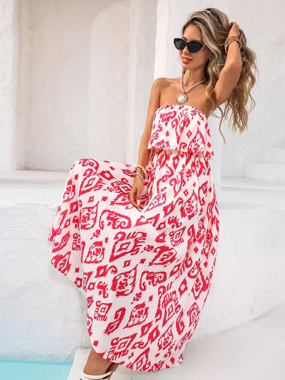 Rochie maxi SHEIN, roșu