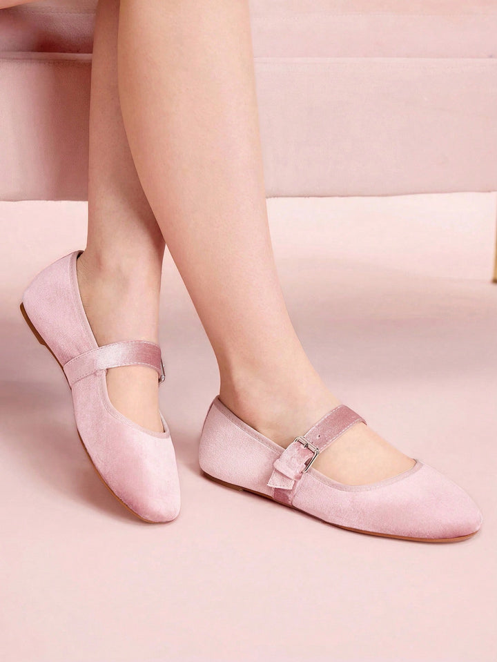 SHEIN balerina cipők, rózsaszín