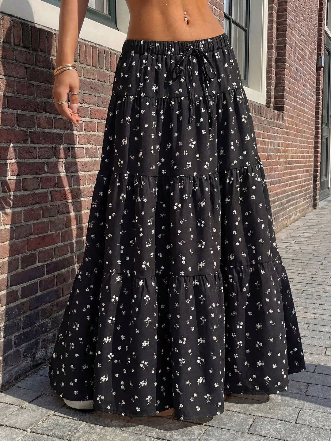 SHEIN maxi ruha, fekete