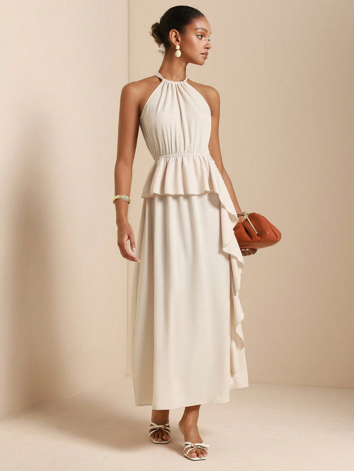 Rochie maxi SHEIN, bej