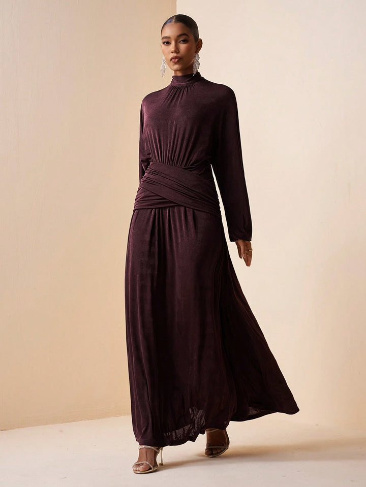 Rochie maxi SHEIN, maro