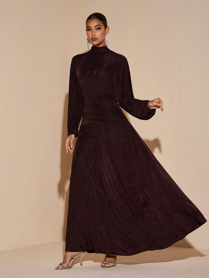 Rochie maxi SHEIN, maro