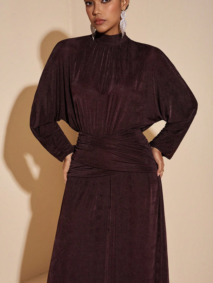 Rochie maxi SHEIN, maro