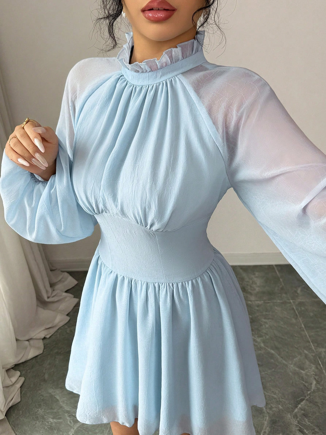 Rochie scurtă SHEIN, albastru
