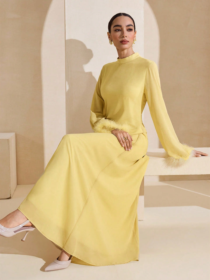 Rochie maxi SHEIN, galben