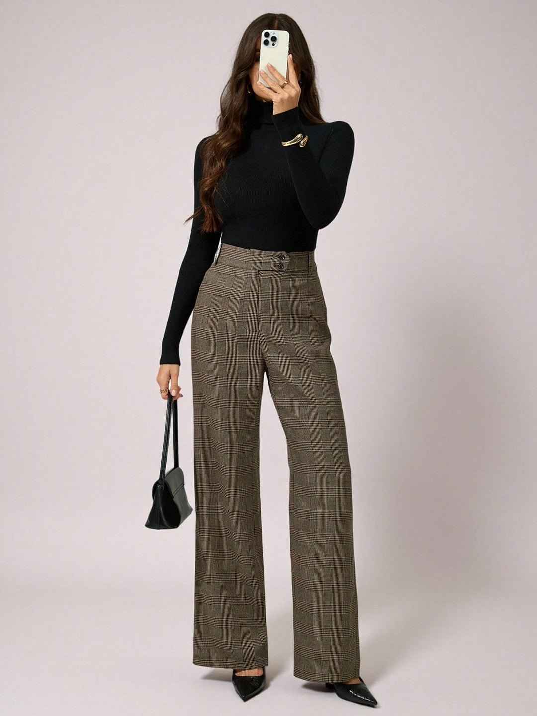 Pantaloni SHEIN, maro
